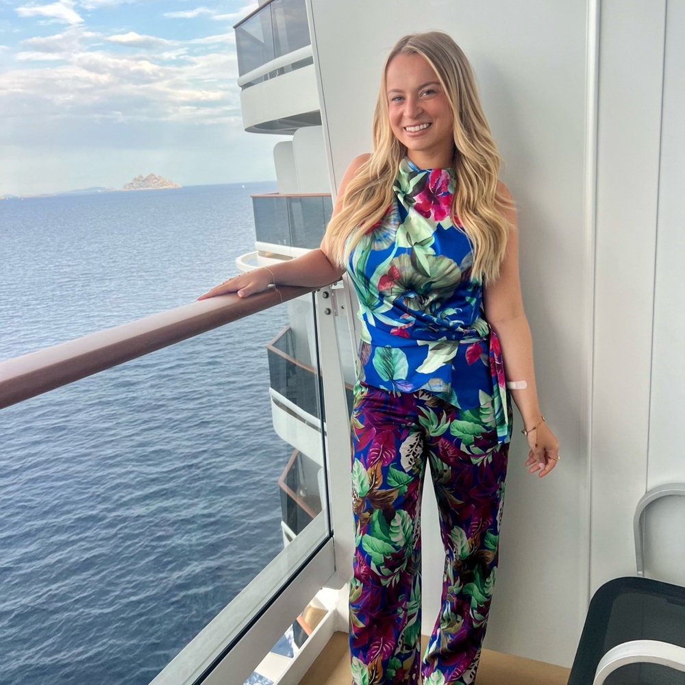 Floral Multicolor Satin Set